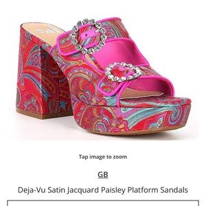 GB Pink/Red Multi-Color Chunky Heels